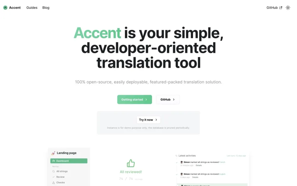 Accent - A comprehensive translation management tool for developers and teams