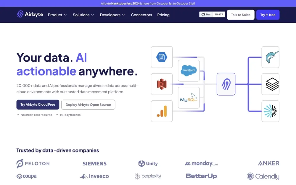 Airbyte - An open-source data integration platform for seamless data movement