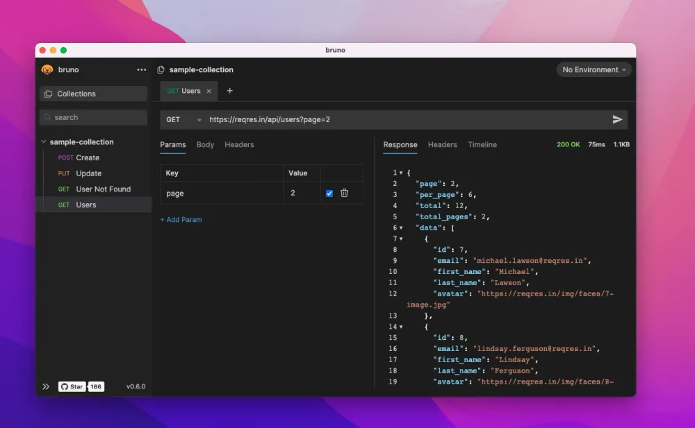 Bruno - A modern, Git-integrated API testing client for developers