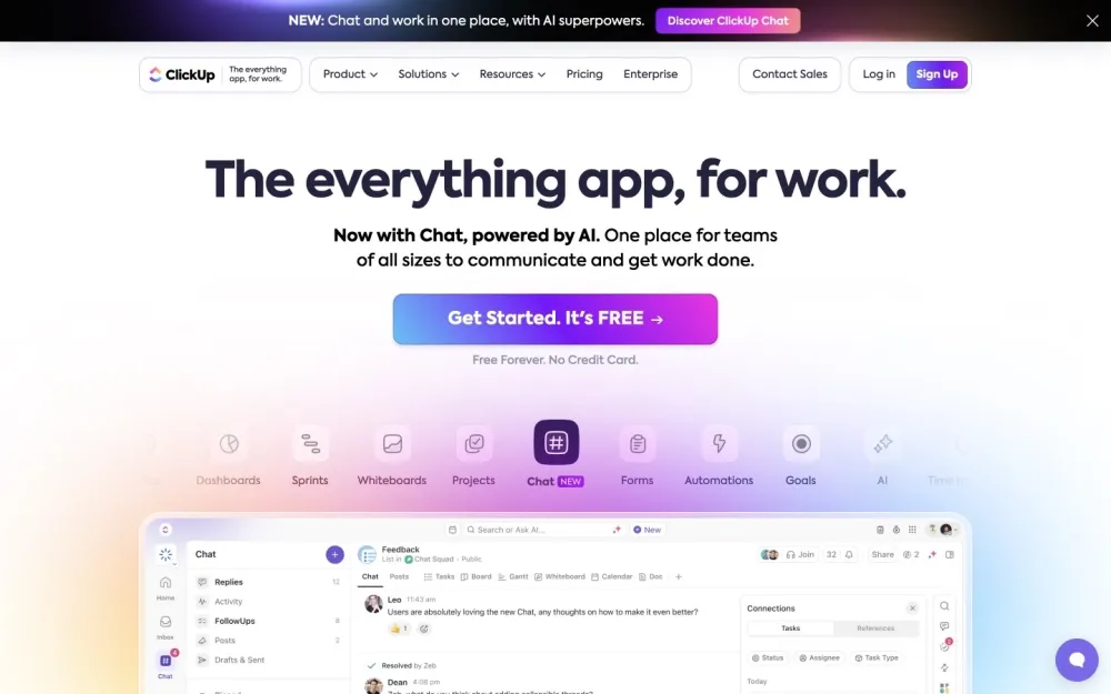 ClickUp - A comprehensive platform designed to enhance team collaboration and productivity