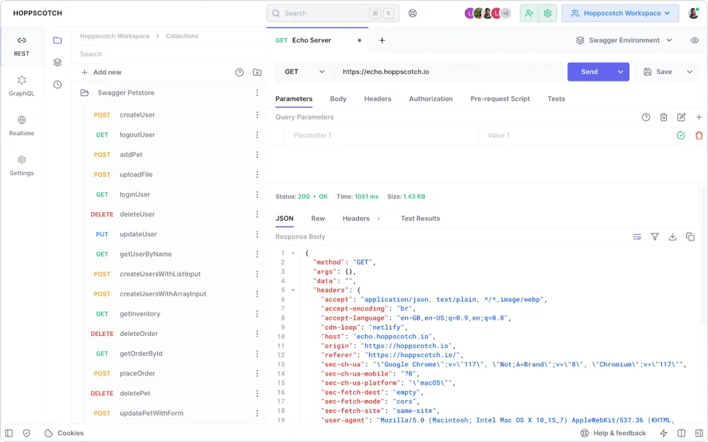 Hoppscotch - API Development Environment Built for Speed and Simplicity