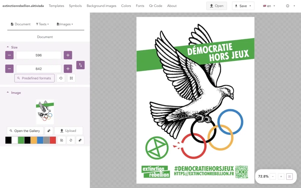 Aktivisda - Opensource web-based visual design tool tailored for Activists