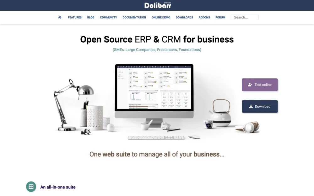 Dolibarr - An Accessible Open Source ERP and CRM for Businesses of All Sizes