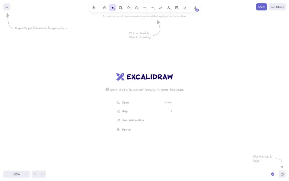 Excalidraw - An open-source collaborative sketching tool for visual thinking and ideation