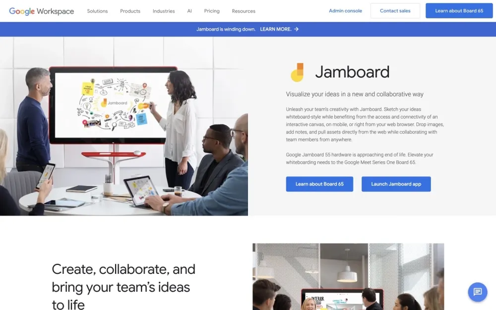 Jamboard - Collaborative digital whiteboard for remote and hybrid teamwork