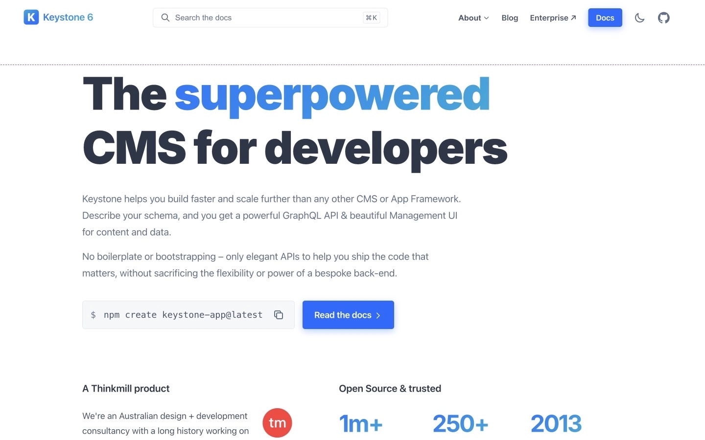 Keystone - A powerful CMS framework designed for developers to build applications quickly