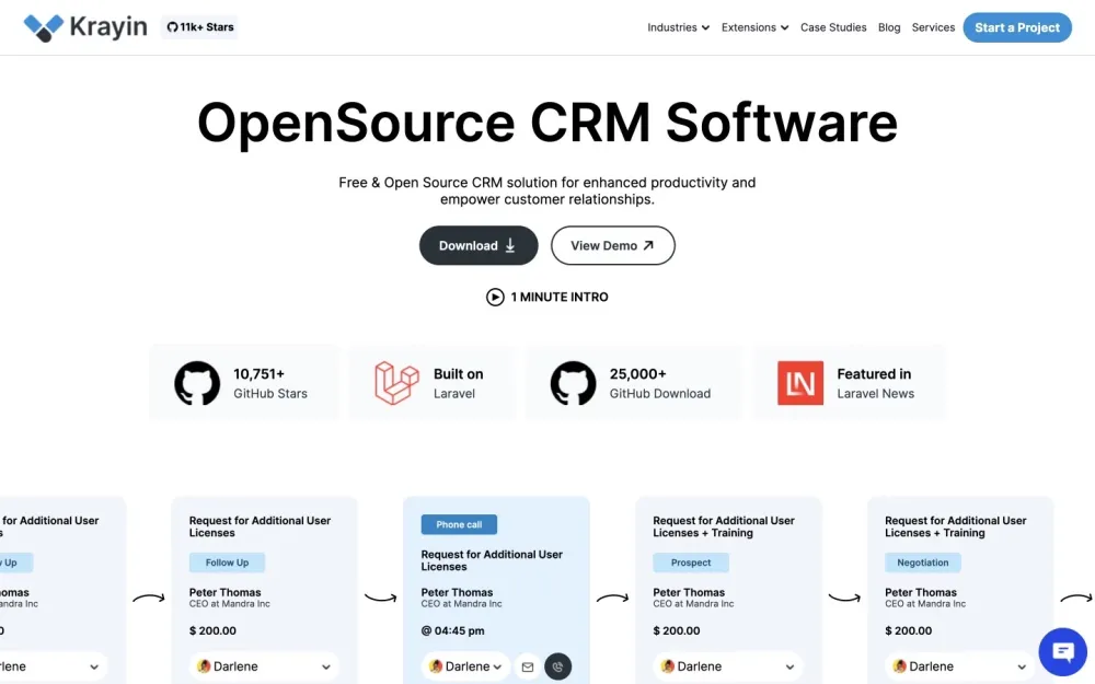 Krayin - An Open Source CRM Solution for Effective Lead Management and Sales Automation