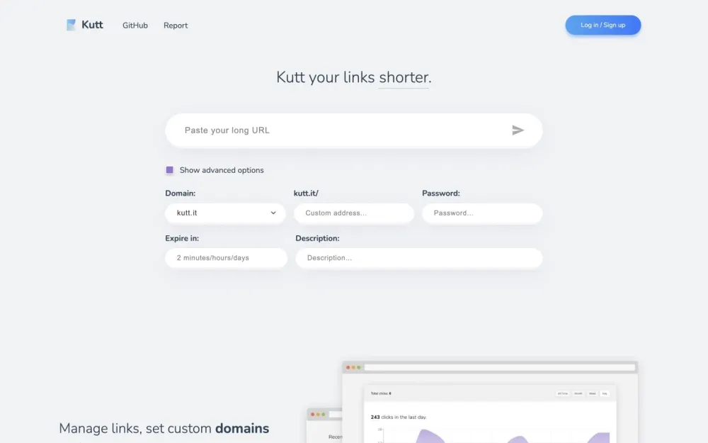 Kutt - A powerful open-source tool for shortening and managing URLs