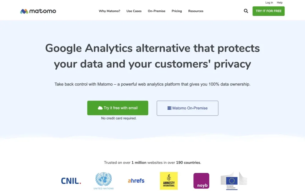 Matomo - Comprehensive web analytics that prioritize data ownership and user privacy