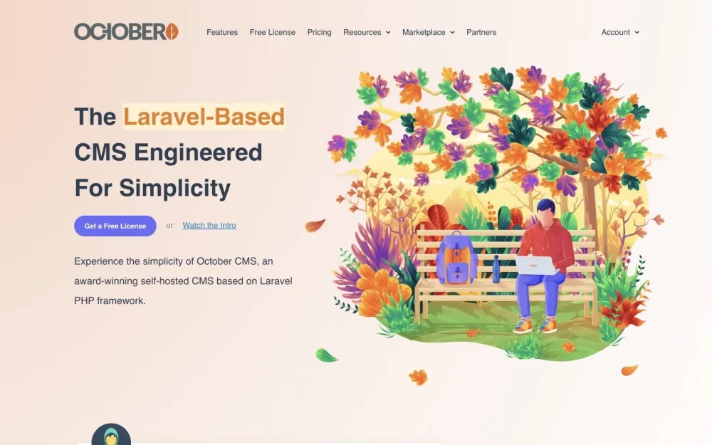 OctoberCMS - A robust, Laravel-based CMS platform for building and managing custom web projects