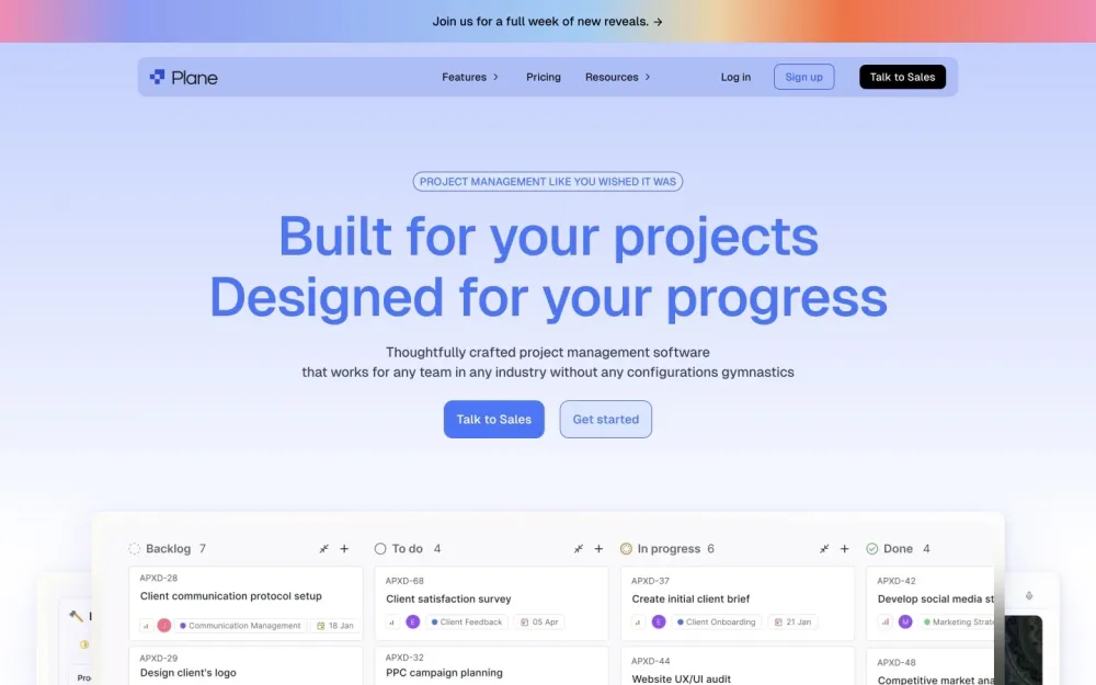 Plane - A versatile project management tool designed to enhance team collaboration