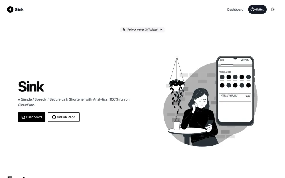 Sink - A simple / speedy / secure link shortener with analytics