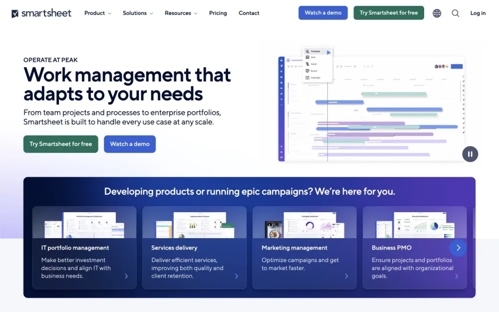 Smartsheet - A dynamic work management platform that adapts to diverse business needs