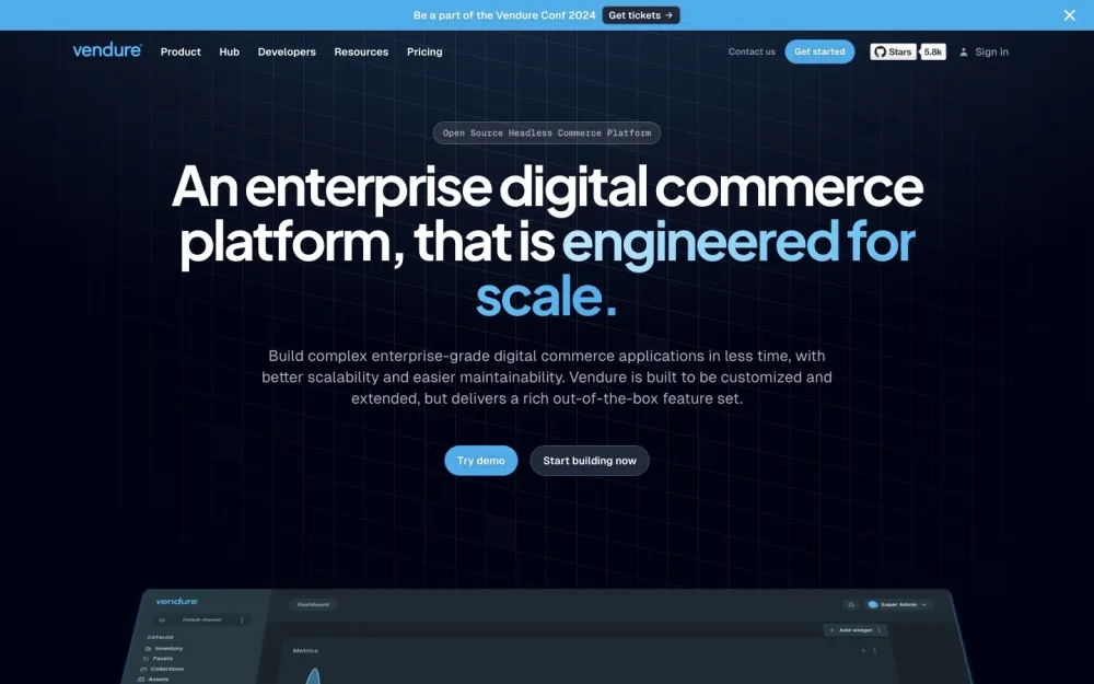 Vendure - A modern open-source headless commerce platform for enterprise solutions